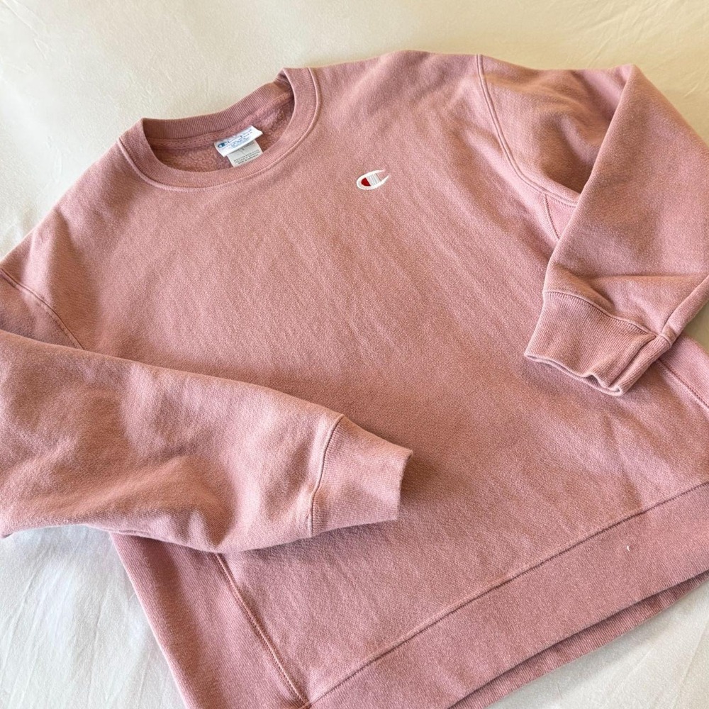 Champion Reverse Weave Dusty Pink Crewneck Sweatshirt Womens Large Heavyweight